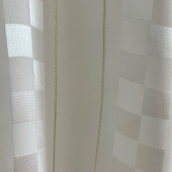 Vintage blouse damier Ruffled Retro Elegance MCM Mad men Cream Gold 16 - Picture 10 of 13